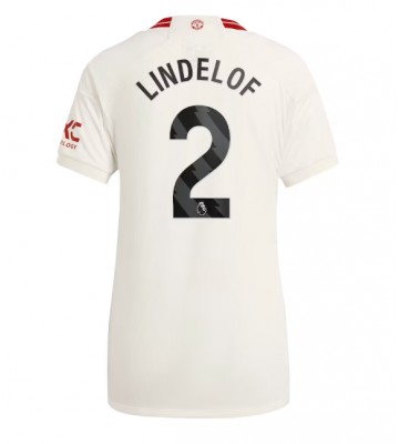 Manchester United Victor Lindelof #2 Tercera Equipación Mujer 2023-24 Manga Corta